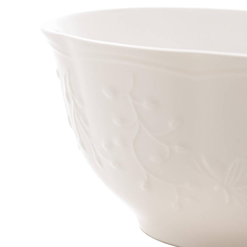 20 Tigelas de Porcelana Branca 500ml Butterfly Flower Bowl Mesa Posta Lyor - 7