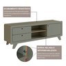 Rack para Tv até 75 Polegadas 100% MDF 180x 45x 60 cm Jimmy  - 10