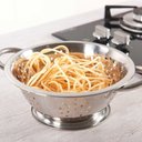Ver imagem 2 de Kit Essencial Aço Inox 3 Peças Escorredor de Macarrão, Arroz e Saladeira - Mundial Import