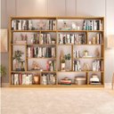 Ver imagem 4 de Kit 2 Estante para Livros 180CMX240CM 4 Prateleiras Seattle Yescasa Marrom/Freijó