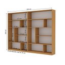 Ver imagem 3 de Kit 2 Estante para Livros 180CMX240CM 4 Prateleiras Seattle Yescasa Marrom/Freijó