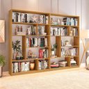 Ver imagem 2 de Kit 2 Estante para Livros 180cmx240cm 4 Prateleiras Seattle Yescasa