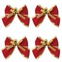 Ver imagem 2 de Kit 20 Laços de Bolinhas 10cm Pingentes Dourado Brilhante