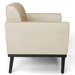 Poltrona Decorativa Base Madeira Preto Maressa Veludo Luxo Off White - Ibiza - 6