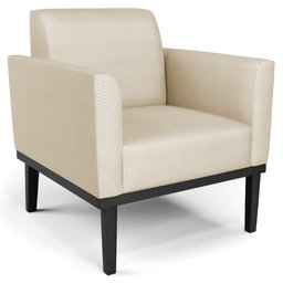 Poltrona Decorativa Base Madeira Preto Maressa Veludo Luxo Off White - Ibiza - 1