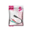 Ver imagem 2 de Cabo Adaptador P3 Femea para 2 P2 Macho 20cm 5+ Preto