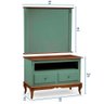 Rack com Painel para Sala 120cm Pés Luis Xv 2 Gavetas e Nicho Linz Móveis - Verde/imbuia Glazer - 4