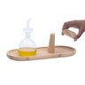 Kit galheteiro porta azeite, bandeja de bambu e saleiro e pimenteiro - Oikos - 2