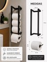 Ver imagem 2 de Porta Higiênico de Parede Aço Preto