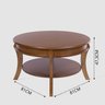 Mesa de Centro Mandarim em Madeira 81cm X 47,3cm - 3