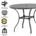 Ver imagem 4 de Mesa Roma com Tampo Ripado 80 cm Alumínio Cozinha, Edícula, Piscina