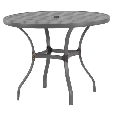 Mesa Roma com Tampo Ripado 80 cm Alumínio Cozinha, Edícula, Piscina