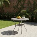 Ver imagem 2 de Mesa Roma com Tampo Ripado 80 cm Alumínio Cozinha, Edícula, Piscina
