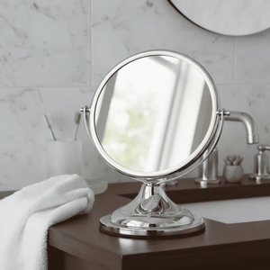 Espelho de Aumento Dupla-face para Maquiagem Classique - Cromo