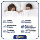 Ver imagem 3 de Cama Box Baú King Colchão Gold Espuma D33 Acolchões + Box Sintético 71x193x203 Cor:Branco