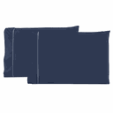 Ver imagem 3 de Kit Lençol Casal com Fronhas 400 Fios Percal 100% Toque Macio Cor:azul