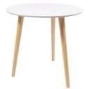 Ver imagem 1 de Mesa de Fibrocimento Branco C/pés de Madeira Ts Brasil Giego 52x51