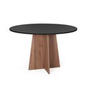 Ver imagem 1 de Mesa de Jantar Redonda 4 Lugares 90 Cm Isabela Preto/noronha