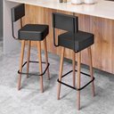 Ver imagem 2 de Kit 2 Banquetas Barcelona 96cm Couríssimo Preto - Salaone
