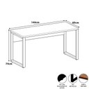 Ver imagem 3 de Mesa Escritório Escrivaninha 140x60cm Pés em Metal Tampo 100% MDF Industrial Executive