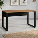 Ver imagem 1 de Mesa Escritório Escrivaninha 140x60cm Pés em Metal Tampo 100% MDF Industrial Executive