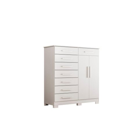 Cômoda Verona 8 gavetas Móveis Albatroz - Branco