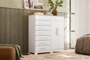 Ver imagem 6 de Cômoda Verona 8 gavetas Móveis Albatroz - Branco