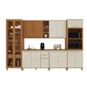 Ver imagem 2 de Armário de Cozinha Modulada Completa Fidelitá Berlim 6 Peças 340cm 14 Portas 3 Gavetas com Tampo