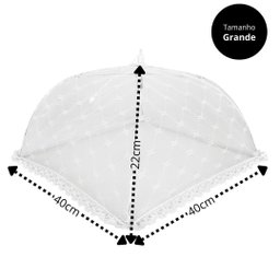 Protetor Mosquiteiro Malha Tule Dobrável Renda Prime 40cm X 40cm - Tuut - 3