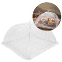 Ver imagem 1 de Protetor Mosquiteiro Malha Tule Dobrável Renda Prime 40cm X 40cm - Tuut