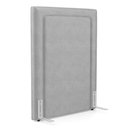Ver imagem 1 de Cabeceira Cama Box Solteiro Alba 90cm com Frame Veludo Cinza Claro - Desk Design