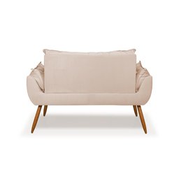 Kit Namoradeira Opala + 2 Poltronas para Sala Balaqui Decor Cor:bege - 9