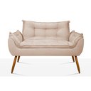 Ver mais imagens de Kit Namoradeira Opala + 2 Poltronas para Sala Balaqui Decor Cor:bege
