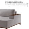 Sofá Grécia 4 Lugares com Chaise Linho 2,90M - 8