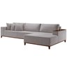 Sofá Grécia 4 Lugares com Chaise Linho 2,90M - 3