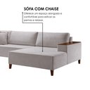 Ver imagem 5 de Sofá com Chaise 4 Lugares Linho Cinza Grécia 290cm Yescasa