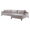Ver imagem 3 de Sofá com Chaise 4 Lugares Linho Cinza Grécia 290cm Yescasa