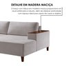Sofá Grécia 4 Lugares com Chaise Linho 2,90M - 8