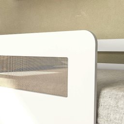 Cama Montessoriana Infantil Space Casal com Rattan e Grade de Segurança em Mdp Casatema - 5