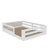 Cama Montessoriana Infantil Space Casal com Rattan e Grade de Segurança em Mdp Casatema - 4