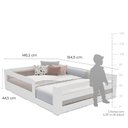Ver imagem 3 de Cama Montessoriana Infantil Space Casal com Rattan e Grade de Segurança Casatema MadeiraOriginals Branco