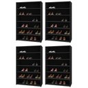 Ver imagem 4 de Kit 4 Sapateiras Laís 5 Prateleiras 72cm MDF-MDP Preto Abmaza