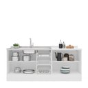 Ver imagem 7 de Cozinha Pérola com Rodapé 2 Peças Balcão 2 Gavetas 3 Portas e Balcão 2 Portas Yescasa