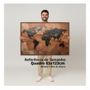 Ver imagem 4 de Quadro Mapa Mundi Terracota e Grafite Metálico 123x83cm