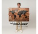 Ver imagem 4 de Quadro Mapa Mundi Terracota e Grafite Metálico 123x83cm