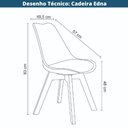 Ver imagem 5 de Kit 4 Cadeiras Leda Joly Rivatti Polipropileno Nude Base Madeira