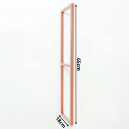 Estrutura para Prateleira 2 Niveis Estilo Industrial 65x18 Metal Rose Gold - 5