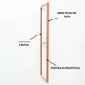 Estrutura para Prateleira 2 Niveis Estilo Industrial 65x18 Metal Rose Gold - 4