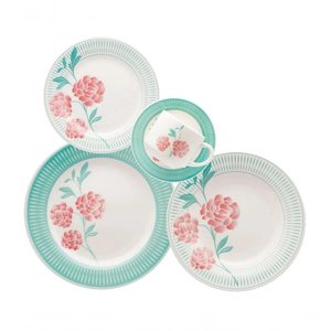 Jogo de Jantar em Cerâmica Donna com 30 Peças Oxford Bloom