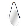 Espelho Decorativo Adnet Vintage Alça Sisal Azul Oval 60x40 cm 40 x 60 cm oval - 2